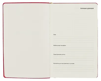 Ежедневник недат. А5 136л "Callisto" малиновый закат, иск.кожа, интегр.переплет, скругл.углы, тонир.блок, тисн.фольгой, офсет, ляссе - фото 4