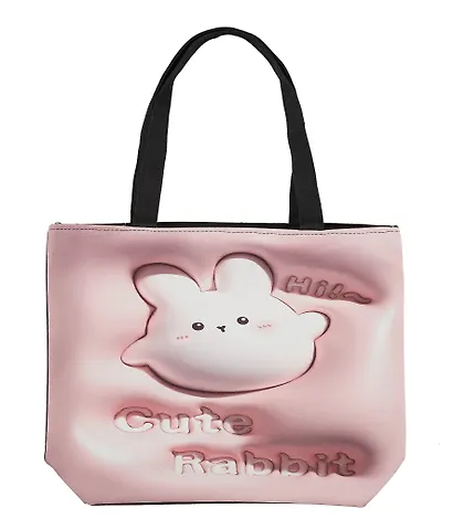 Сумка-шоппер 3D принт Кролик Kawaii (41х31х8) (текстиль) (12-11525-SH17) - фото 1