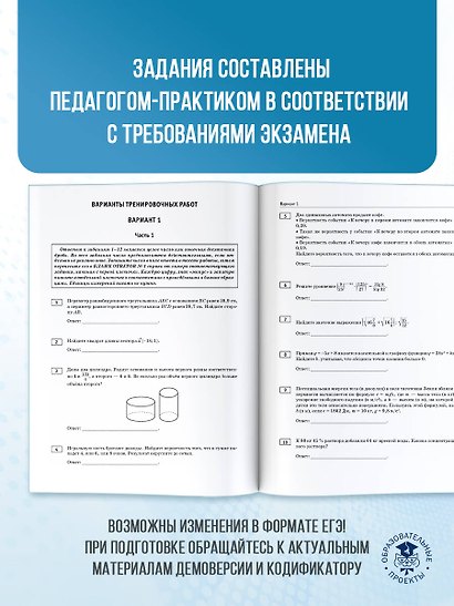 ЕГЭ-2026. Математика. 50 тренировочных вариантов экзаменационных работ для подготовки к единому государственному экзамену. Профильный уровень - фото 6
