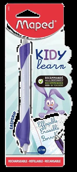 Ручка шариковая синяя "KIDY LEARN RABBIT" со стираемыми чернилами, с ластиком, с тренажером для постановки письма, 0,7мм, блист., Maped - фото 1