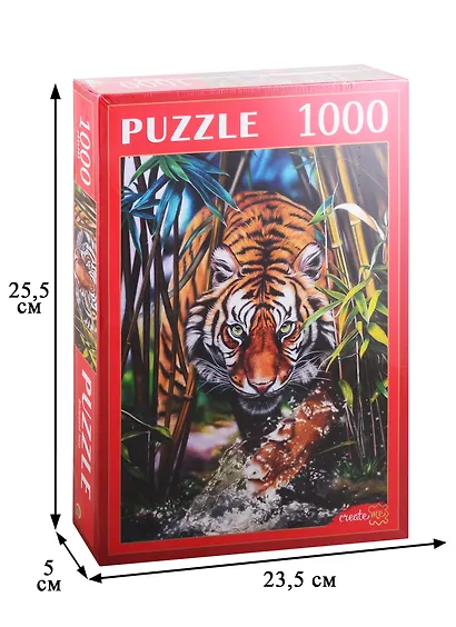 Пазл Большой тигр 1000 элементов Рыжий кот Х1000-6800 - фото 2