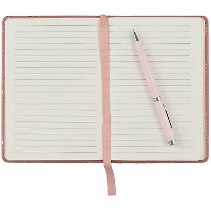 Записная книжка А6 80л лин. "ETUDE" иск.кожа, поролон, тв.переплет, тиснение фольгой, ляссе, инд.уп. - фото 3