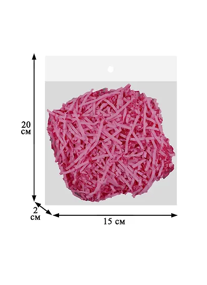 Наполнитель для подарков в пакете с хедером 20 гр. "S-3" Розовый орр с хедером 0094-S3 - фото 2