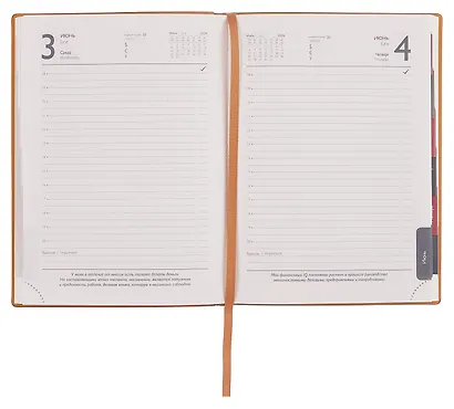 Ежедневник дат. 2026г. А6+ 176л "Тиволи глосс" горчичиный, кожзам, тв.переплет, блинт.тиснение, офсет, справ.мат-лы, вырубка, закругл.углы, 2 ляссе, инд.уп - фото 3