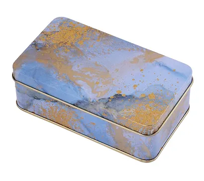 Шкатулка Мрамор (прямоугольная) (металл) (12х6) - фото 7