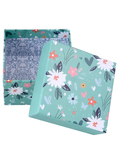 Коробка подарочная "Цветы" 11*11*6,5см, картон - фото 2