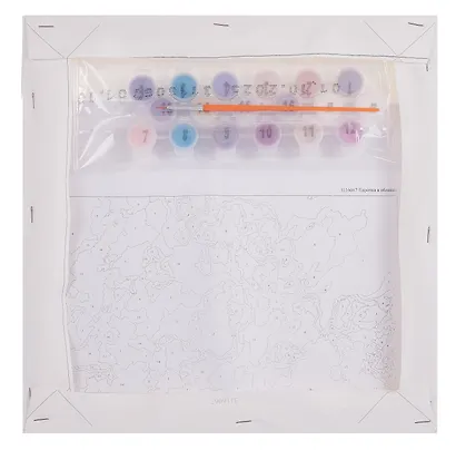 Картина по номерам Парочка в облаках (30х30см) (набор для творч.) (14+) (коробка) - фото 3