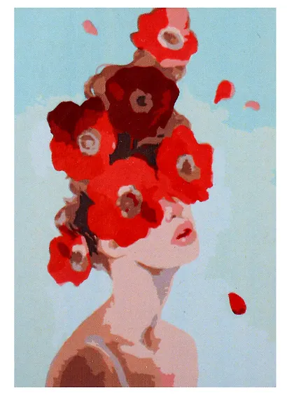 Холст с красками по номерам "Цветочные мысли", 22 х 30 см - фото 1