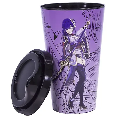 Стакан аниме Genshin Impact Raiden (пластик) (550 мл) - фото 1