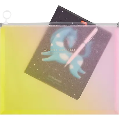 Папка на молнии А4 "Aurora Borealis" с расширением, ассорти - фото 2