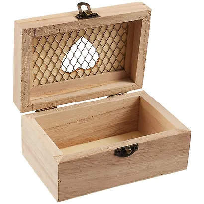 Шкатулка "Сердце", вырубка, средняя 11,5*8*5,5/11,3*8*5,1, дерево - фото 2