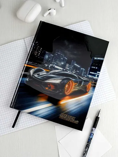 Дневник шк. "Урбан авто" тв.переплёт, глянц.ламинация, пантон, ляссе, универс.шпаргалка - фото 6