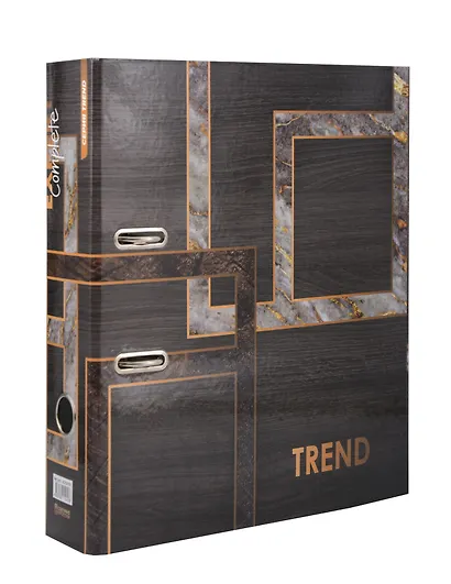 Папка архивная 75мм А4 "Wood&Stone.Trend" лам.картон, венге, - фото 1