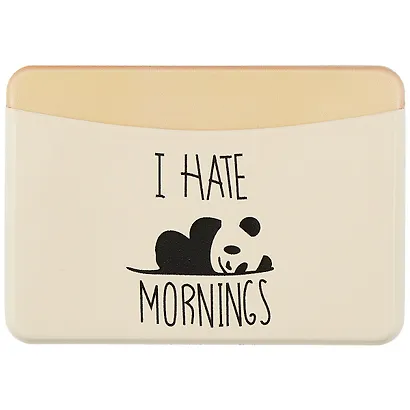 Чехол для карточек горизонтальный I hate mornings (панда) (ДКГ2021-56) - фото 1