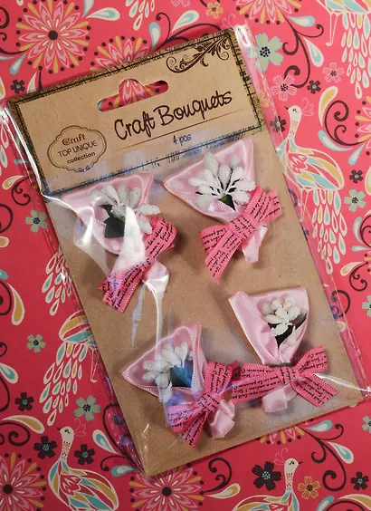 Букетики ручной работы, 4шт, цвет в ассортименте D26001155 - фото 3