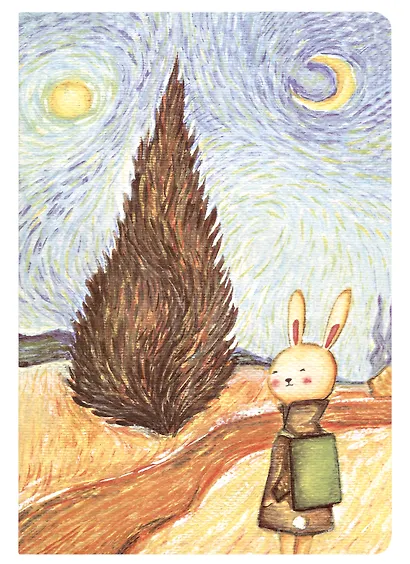 Тетрадь в клетку Rabbit in the country, 36 листов, в ассортименте - фото 1