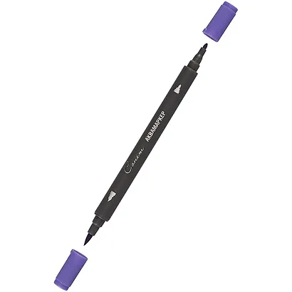 Маркер акварельный "Сонет", двухсторон., кисть и тонкий наконечник, ультрам. фиолет., сонет - фото 2