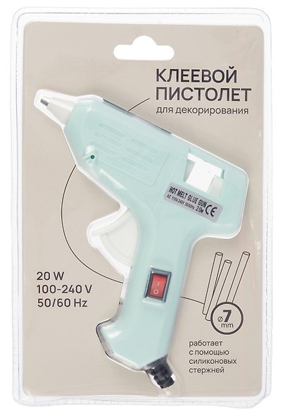 Клеевой пистолет для декорирования 20W, для стержней 7мм - фото 8