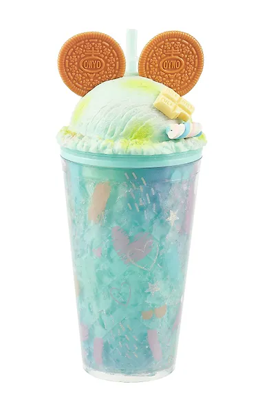 Стакан с эффектом льда Мороженое Ушки круглые (пластик) (480мл) (12-CHOUWU-YW511) - фото 1