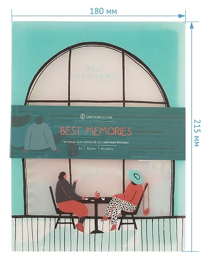 Тетрадь на кольцах в клетку Greenwich Line, Best memories, 80 листов - фото 6