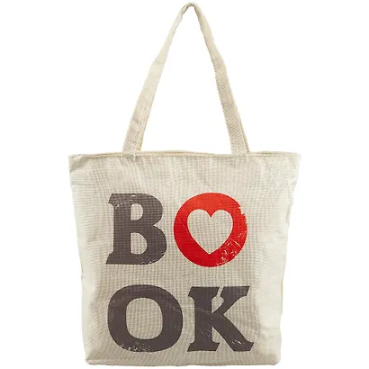 Сумка-шоппер на молнии Book (40х40) (текстиль) - фото 1