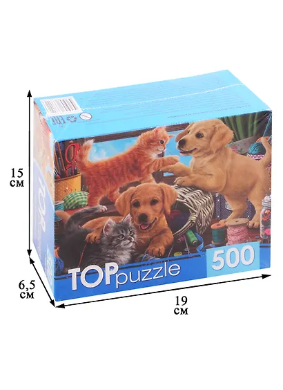 Пазл Пушистые помощники 500 элементов TOPpuzzle ХТП500-6811 - фото 2