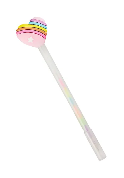 Ручка гелевая "Сердце", радужная - фото 1