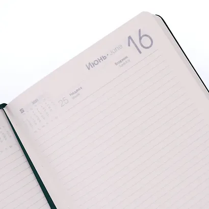 Ежедневник дат. 2026г. А5 176л "MAPLE" черный, 7Б, иск.кожа, обл.поролон, тв.переплет, тонир.блок, скругл.углы, ляссе, инд.уп - фото 6