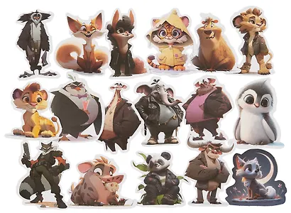 Набор виниловых наклеек (Животные-1) - фото 4