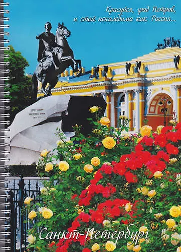 Тетрадь в клетку "СПб", А4, 80 листов, в ассортименте - фото 1