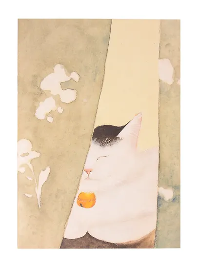 Записная книжка А6+ 18л нелин. "Котик по кличке Миндаль (2)" скоба - фото 1