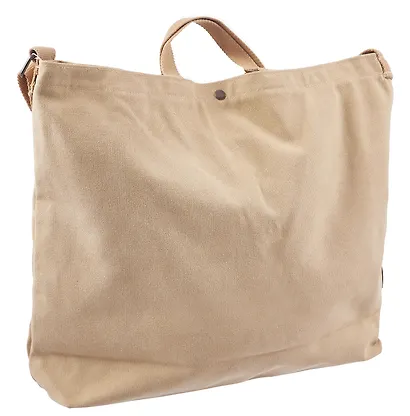 Сумка-шоппер с кнопкой Inside out (бежевая) (текстиль) (40х38) - фото 5