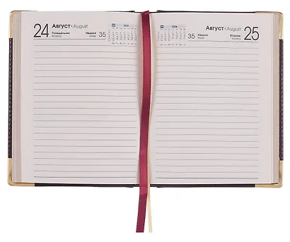 Ежедневник дат. 2026г. А6 176л "Status" каштановый, 7Б, тв.переплет, иск.кожа, обл.поролон, мет.уголки, тонир.блок, цв.торец, ляссе, инд.уп - фото 6