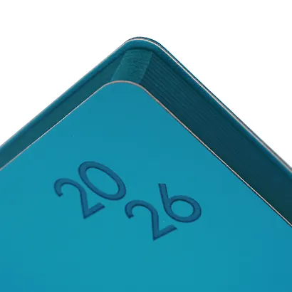 Ежедневник дат. 2026г. А5 176л "SOFT TOUCH" бирюзовый, интегр.переплет, иск.кожа, тонир.блок, скругл.углы, цв.торец, ляссе, инд.уп - фото 5