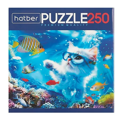 Пазл "Котик на релаксе" для детей. 250 элементов 40х28см - фото 3