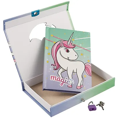 Записная книжка «Unicorn» А6+, 50 листов, с замочком, в ассортименте - фото 3