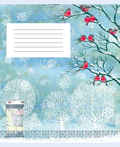 Тетрадь в линейку Listoff, "Зимний пейзаж (Универсальная плашка)", 24 листа, в ассортименте - фото 3