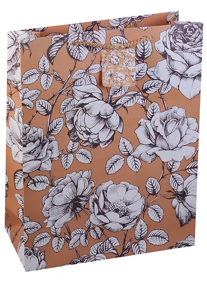 Подарочный пакет «Craft flowers», А3 - фото 3