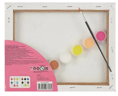 Холст с красками по номерам. Сказочные единороги, 20х25 см - фото 3