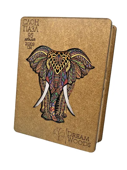Пазл фигурный «Слон», 95 деталей - фото 2