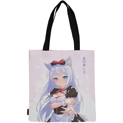 Сумка-шоппер Аниме Девушка с ушками ,Сёдзё, цветная 40см.*32см. - фото 1