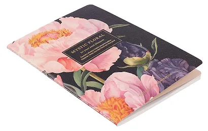 Тетрадь 40 листов в клетку "Blossom. Peonies on black", сшивка - фото 2