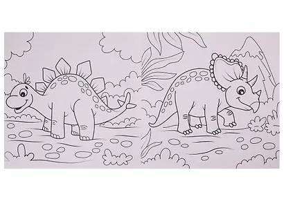 БЛЕСТЯЩАЯ РАСКРАСКА С ПАЙЕТКАМИ. ДИНОЗАВРЫ - фото 5