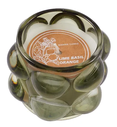 Свеча в стакане зеленая (стекло) (8,5х6,5) (12-250105-G10) - фото 2