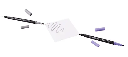 Маркеры для скетчинга 18 цветов, двусторонние пулевидный/кисть, Art idea - фото 6