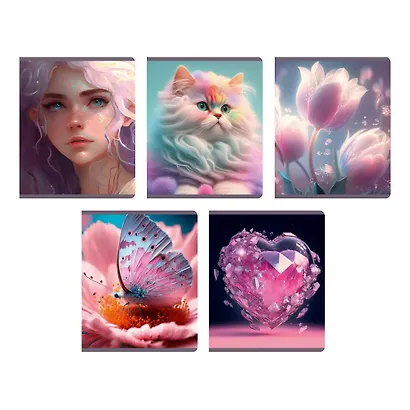 Тетрадь в клетку Listoff, "Нежный микс", 48 листов, в ассортименте - фото 1