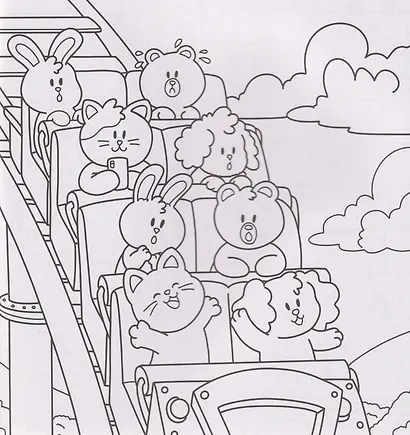 Уютная раскраска. Забавные животные - фото 2