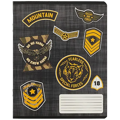 Тетрадь в клетку Academy Style, "Шевроны", 18 листов, в ассортименте - фото 4