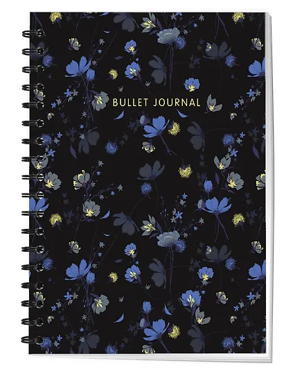 Книга для записей А5 144стр тчк. "Bullet Journal (полночные цветы)" - фото 2