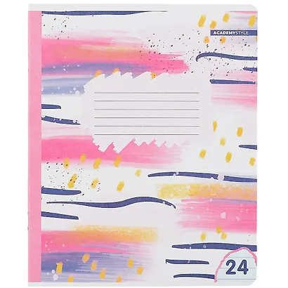 Тетрадь в линейку Academy Style, "Мемфис-акварель", 24 листа, в ассортименте - фото 3